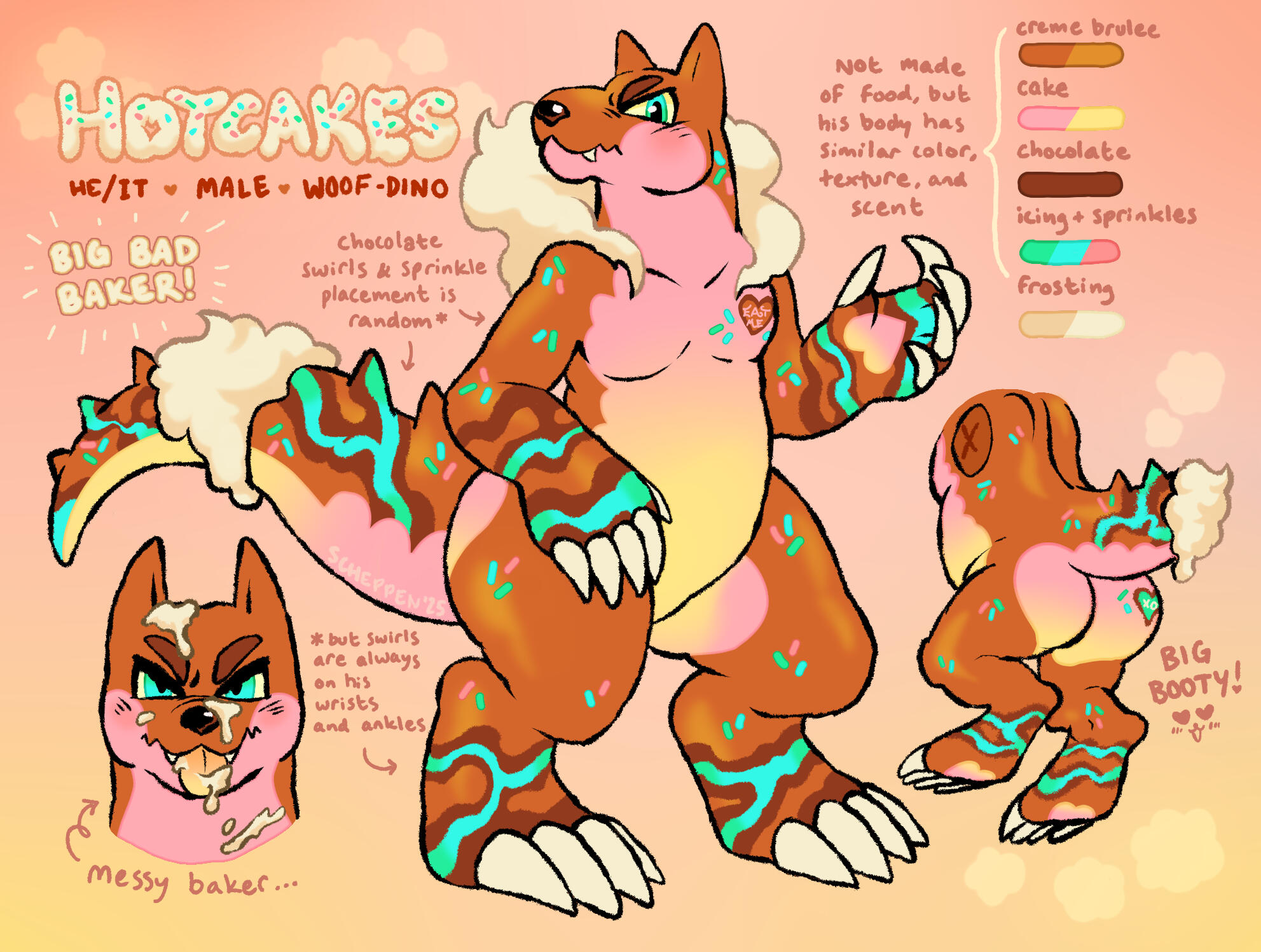 Hotcakes ♡ he/it ♡ Vers Switch ♡ Male with penis or null bulge ♡ 7'6" tall